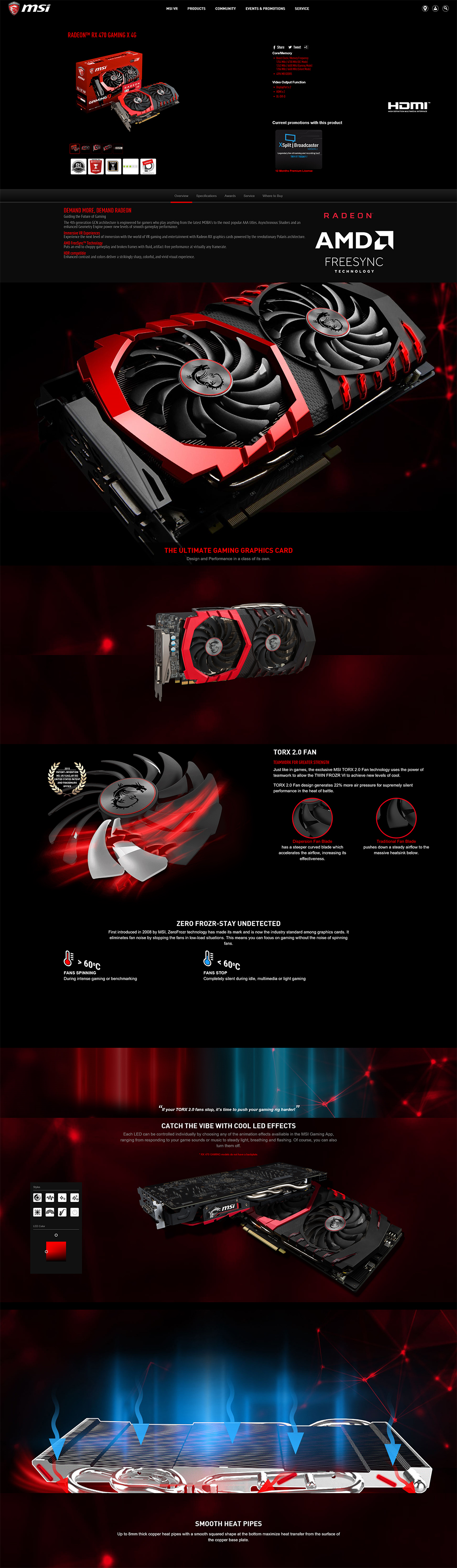 spec2 MSI Radeon RX 470 GAMING X 4G Review