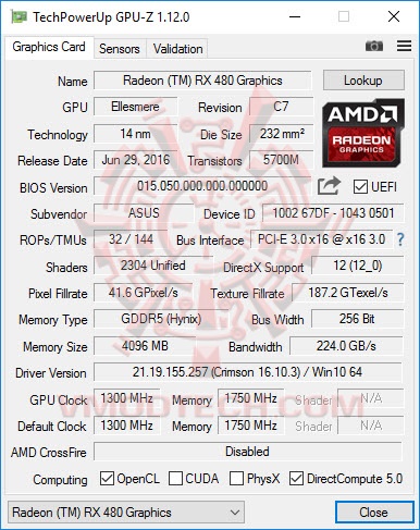 gpude gpude ASUS DUAL RX480 O4G 4GB Review