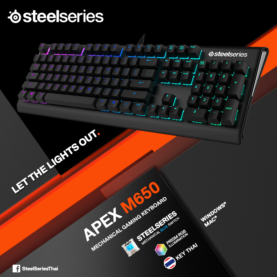 m650_fb-post_v2 m650 fb post v2 STEELSERIES APEX M650 RGB Mechanical Keyboard ดีไซน์ Exclusive สำหรับเกมเมอร์เอเชียโดยเฉพาะ