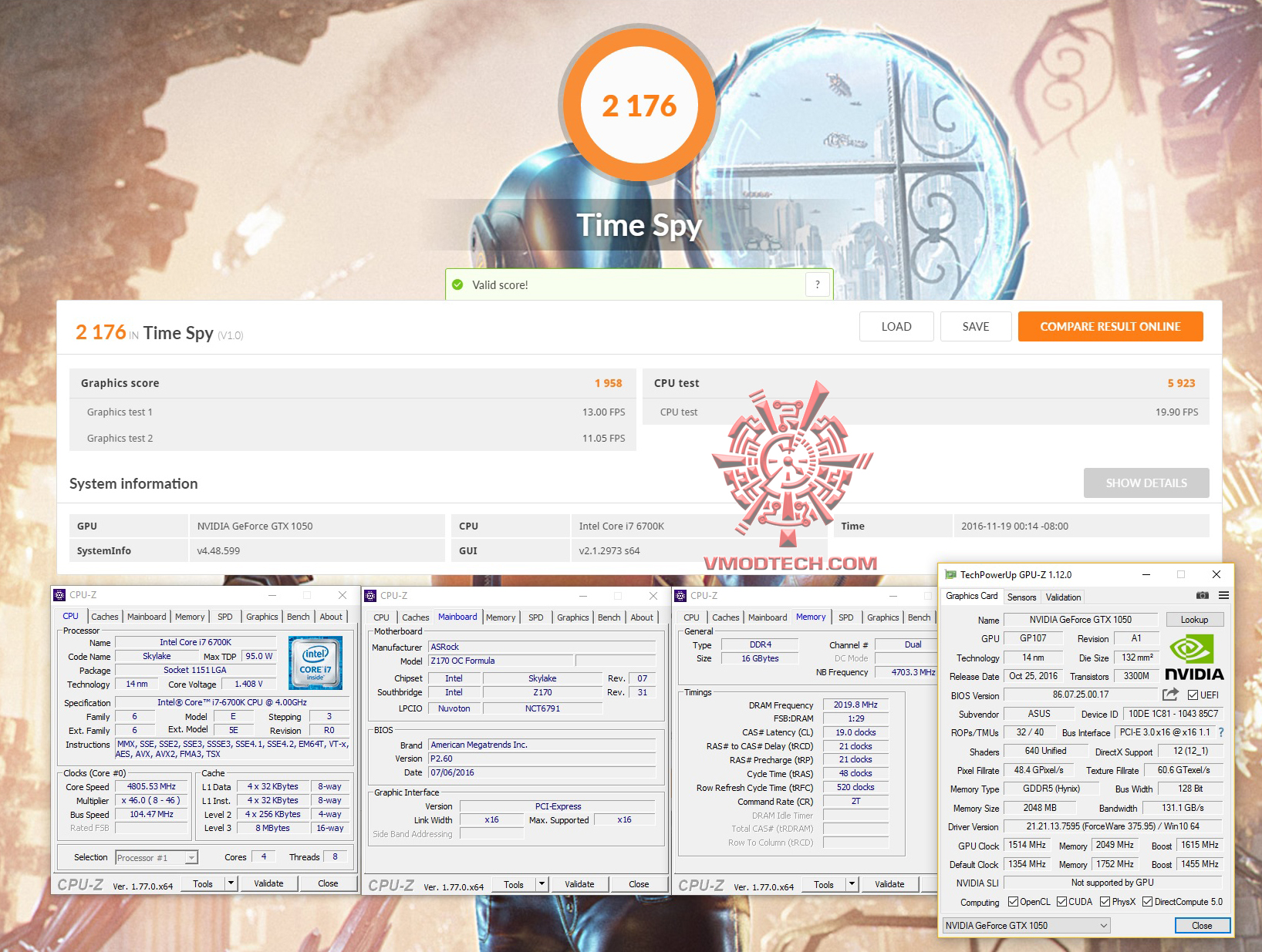 spy oc ASUS EXPEDITION GeForce GTX 1050 eSports Gaming Graphics Card 2GB GDDR5 Review