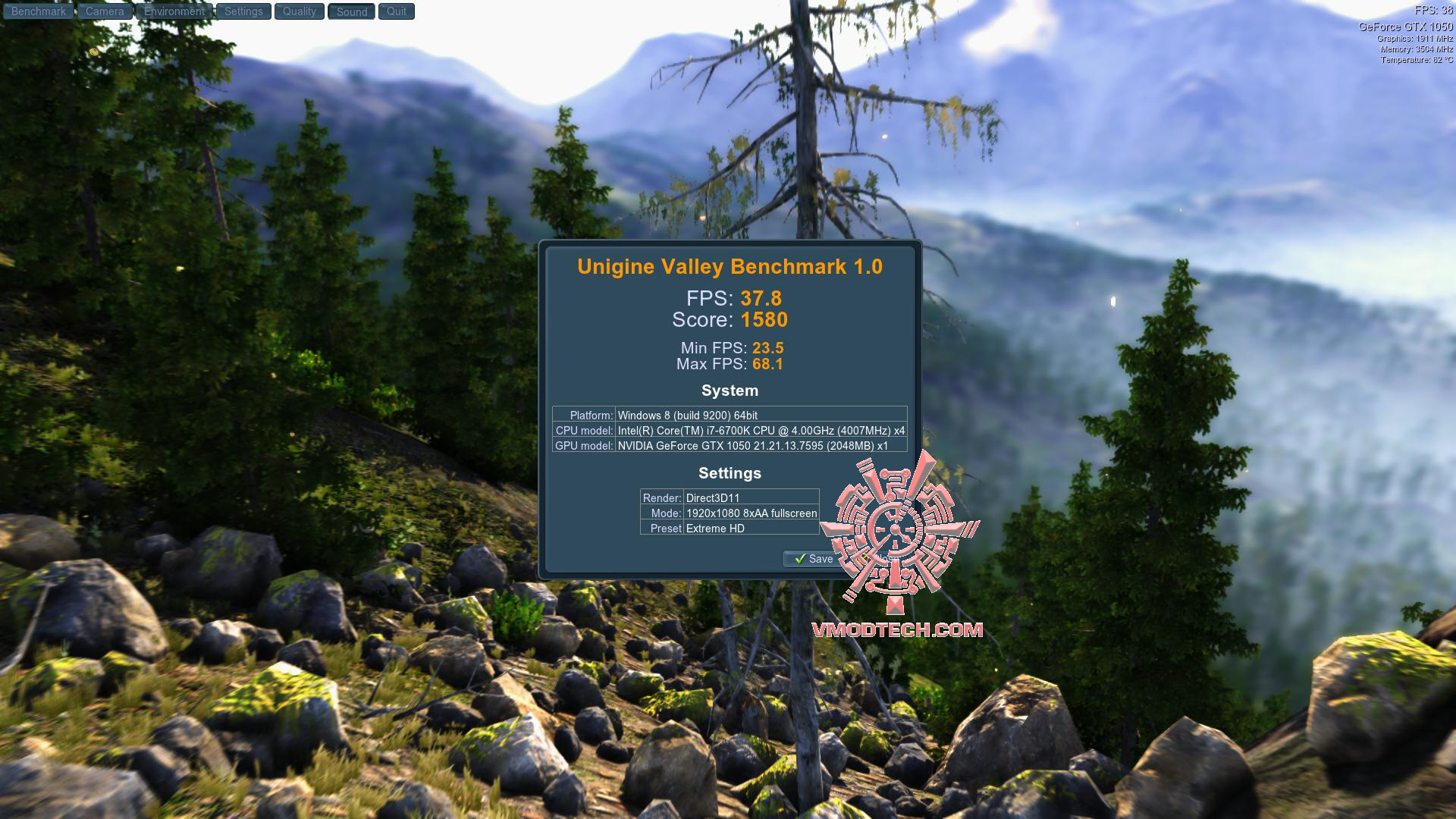 valley 2016 11 18 08 30 11 61 ASUS EXPEDITION GeForce GTX 1050 eSports Gaming Graphics Card 2GB GDDR5 Review