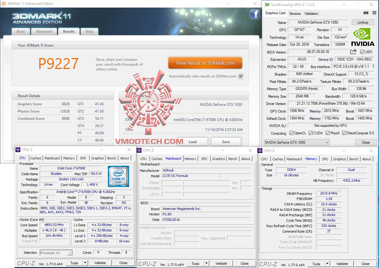 11 oc ASUS GeForce GTX 1050 2GB Dual fan Edition Review
