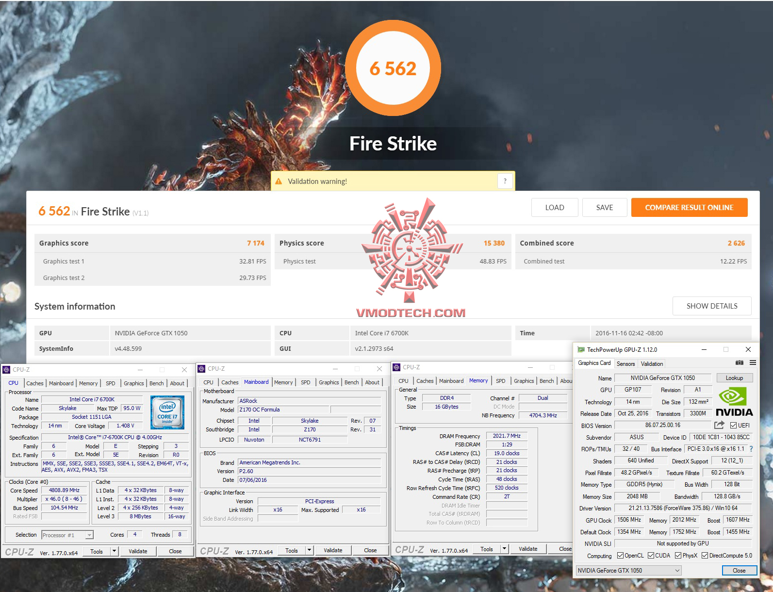 fire oc ASUS GeForce GTX 1050 2GB Dual fan Edition Review