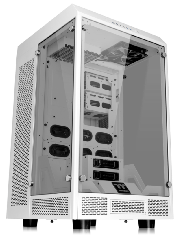 thermaltake the tower 900 snow edition e atx vertical super tower chassis design collaboration by thermaltake and watermod france Thermaltake เปิดตัวเคสแนวตั้งสองรุ่นใหม่ล่าสุด The Tower 900 E ATX Vertical Super Tower Chassis Series และ The Tower 900 Snow Edition E ATX Vertical Super Tower Chassis 