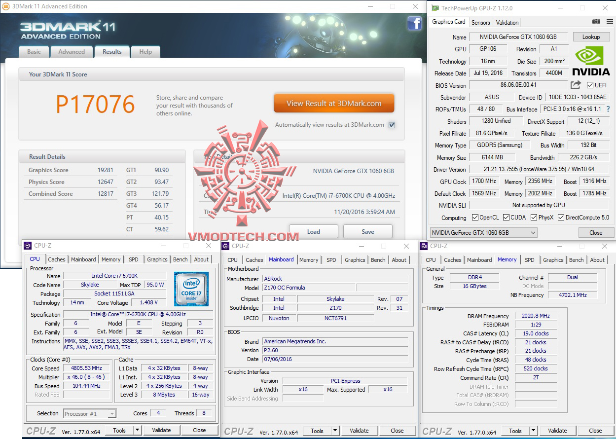 11 oc ASUS DUAL GTX1060 6G REVIEW