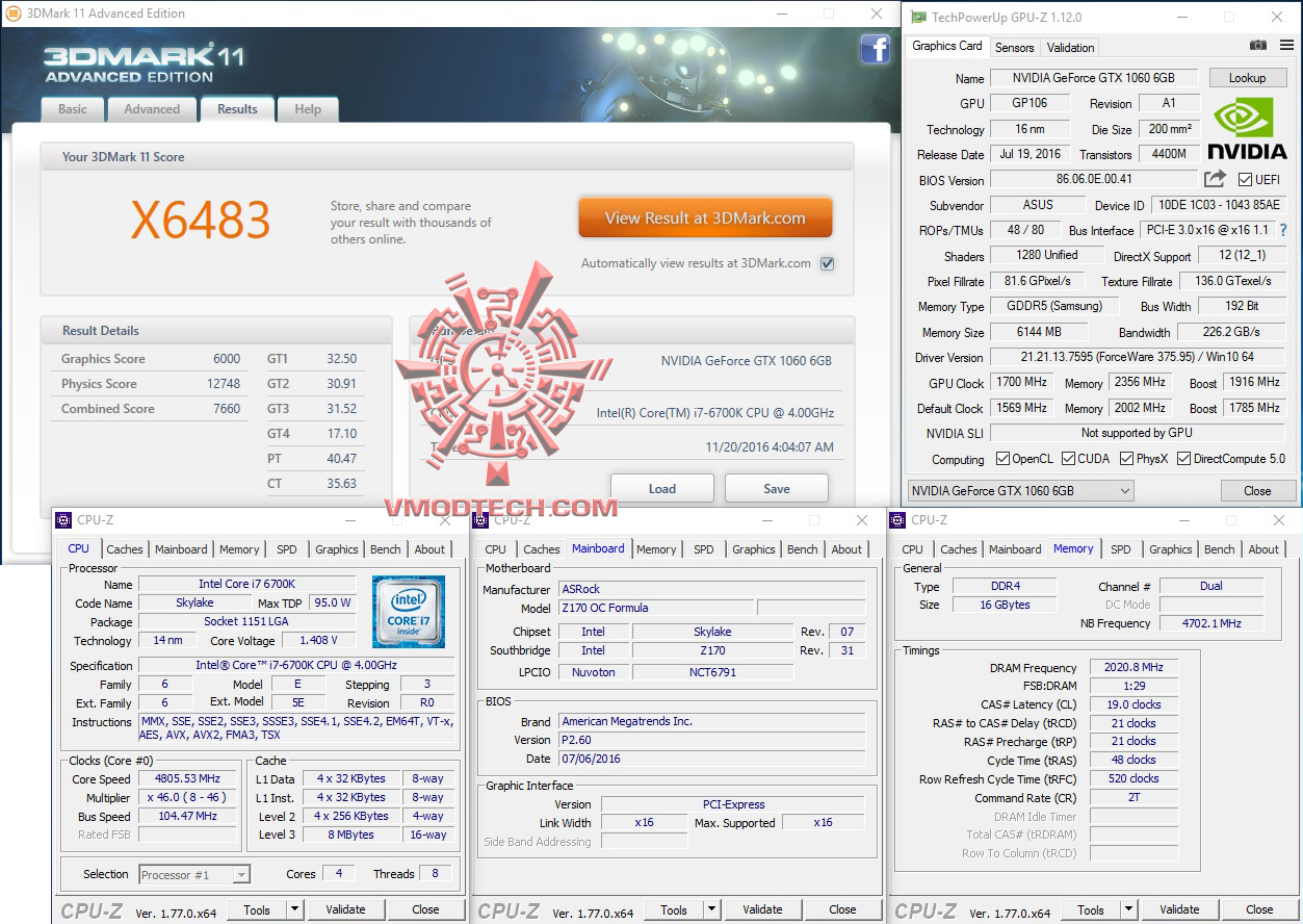 11x oc ASUS DUAL GTX1060 6G REVIEW
