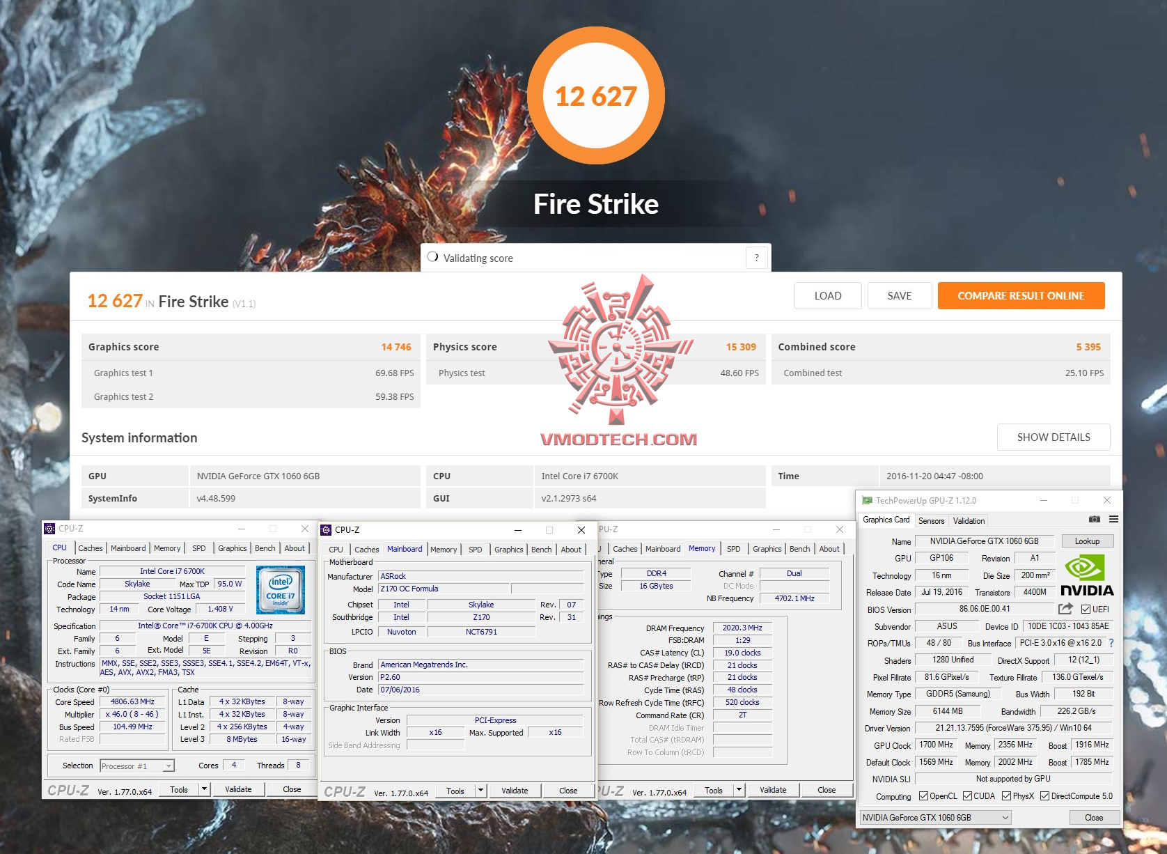 fire oc ASUS DUAL GTX1060 6G REVIEW