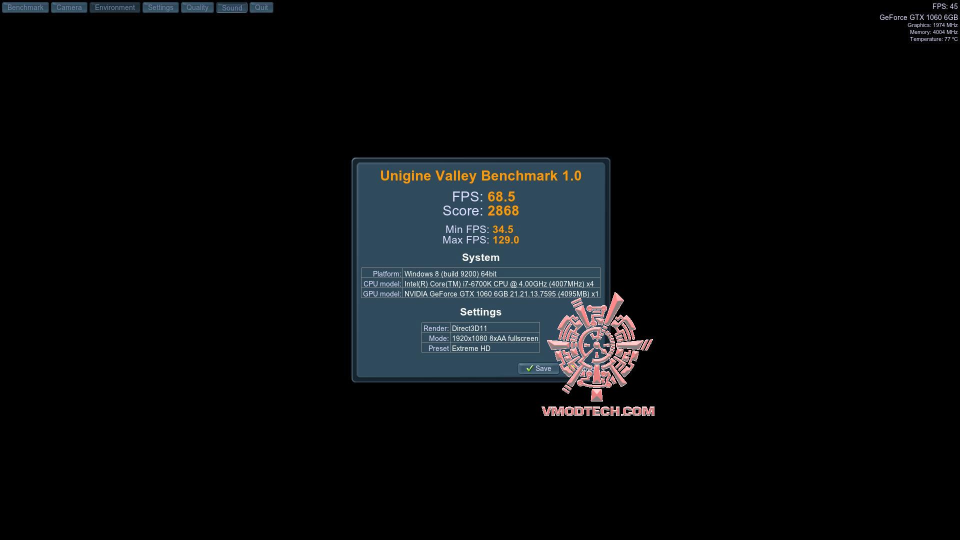 valley 2016 11 20 01 59 17 88 ASUS DUAL GTX1060 6G REVIEW