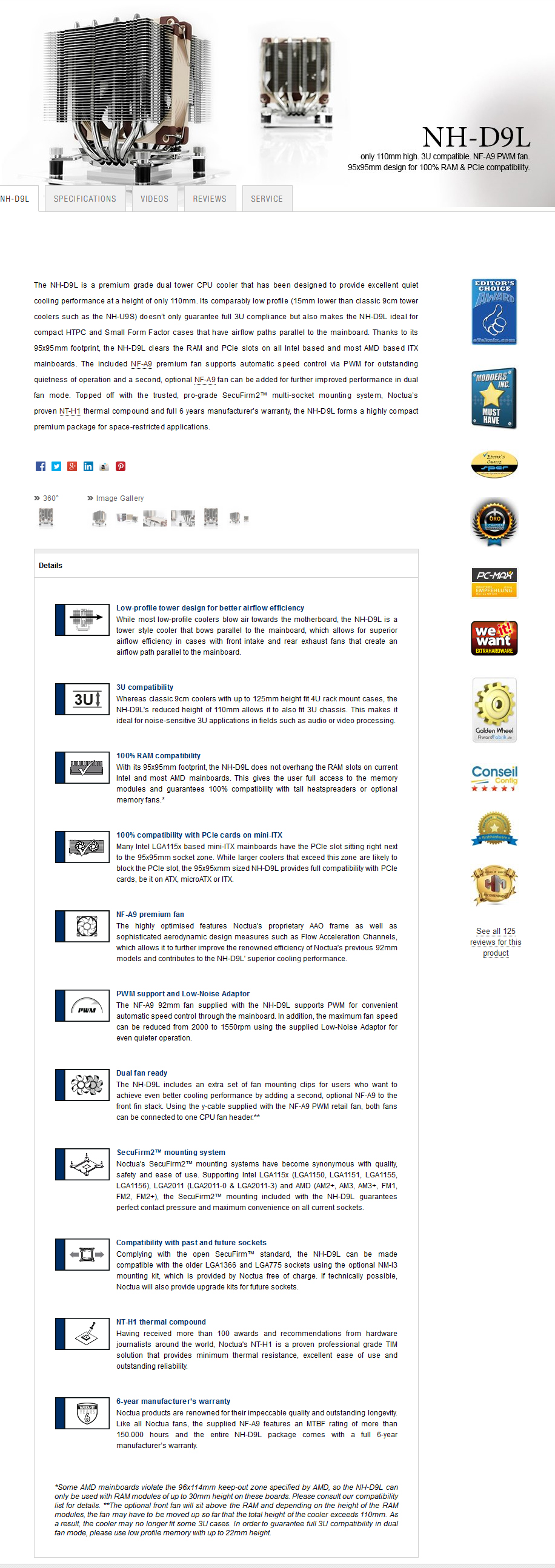 spec21 NOCTUA NH D9L Dual Tower CPU Cooler Review