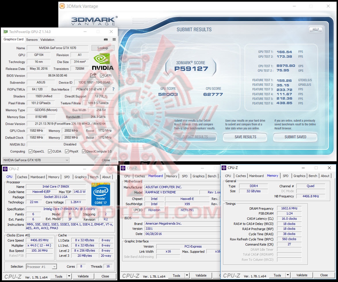 ASUS GeForce GTX 1070 DUAL OC 8GB GDDR5 Review , : : 3DMark Vantage  Benchmark (4/15)