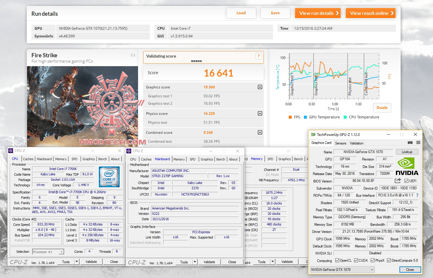 fire ASUS Z270F STRIX GAMING REVIEW