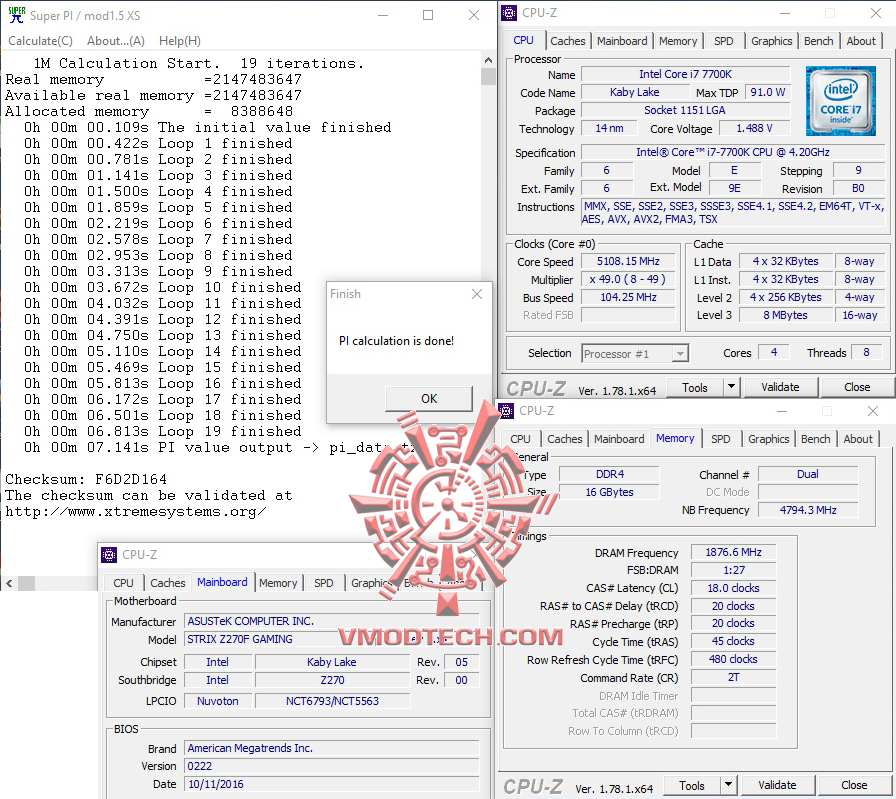 superpi 1mb 54 ASUS Z270F STRIX GAMING REVIEW
