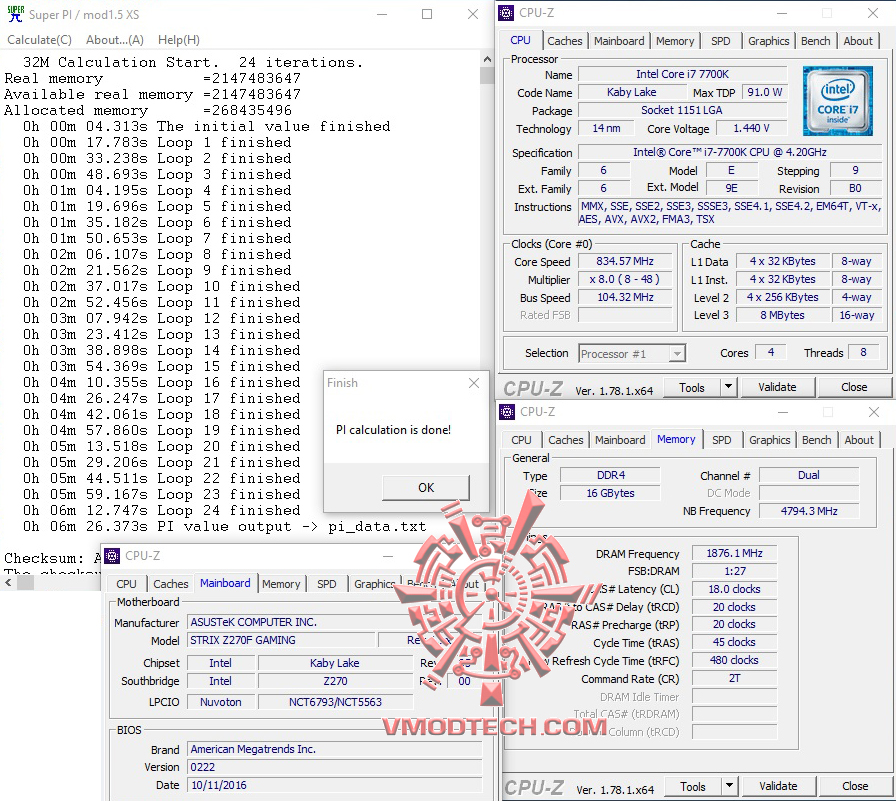 superpi32 ASUS Z270F STRIX GAMING REVIEW