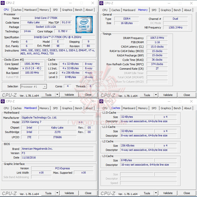 cpuid cpuid Intel Core i7 7700K & GIGABYTE AORUS GA Z270X GAMING 7 Review