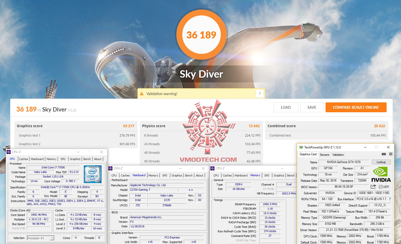 sky sky Intel Core i7 7700K & GIGABYTE AORUS GA Z270X GAMING 7 Review