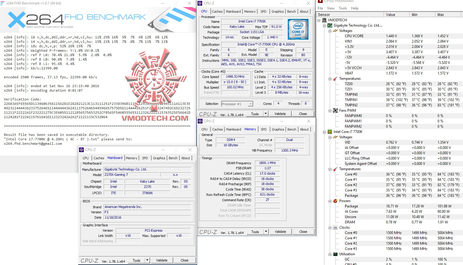 x264-2-oc x264 2 oc Intel Core i7 7700K & GIGABYTE AORUS GA Z270X GAMING 7 Review