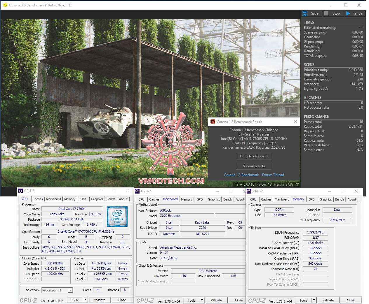corona ASRock Z270 Extreme4 Review 