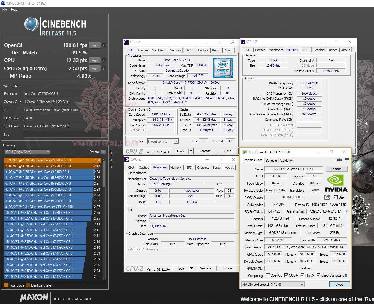 cine11 GIGABYTE AORUS GA Z270X GAMING 9 REVIEW