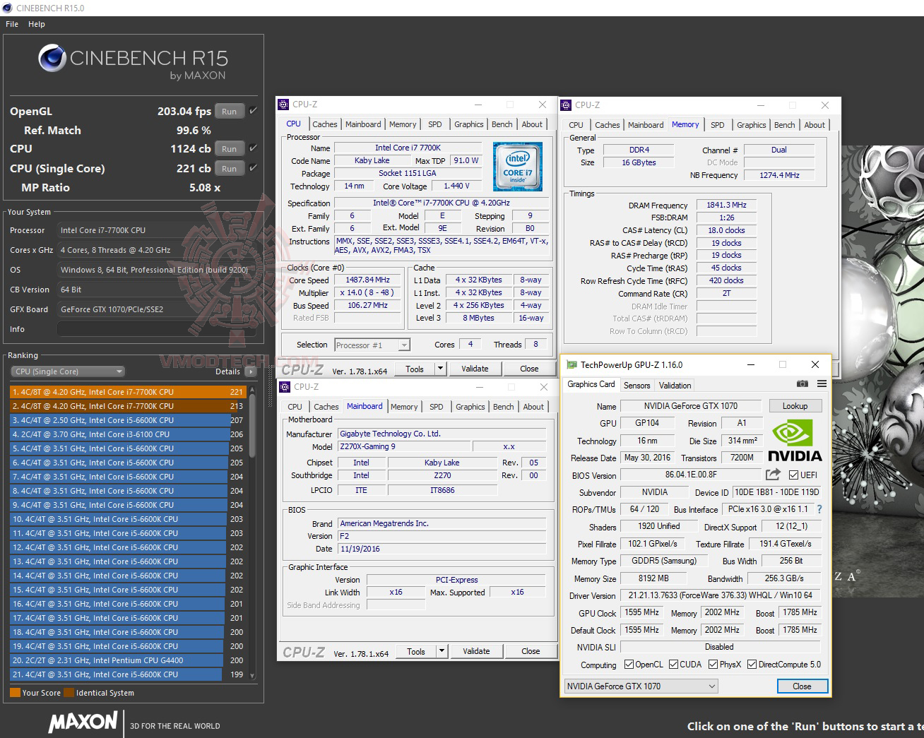 cine15 GIGABYTE AORUS GA Z270X GAMING 9 REVIEW