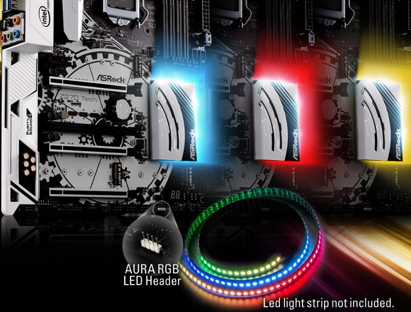 asrock-z270-rgb asrock z270 rgb ASRock Z270 Taichi เพิ่มดีกรีความแรง พร้อมไฟ RGB เติมฟังก์ชั่นสำหรับมืออาชีพ