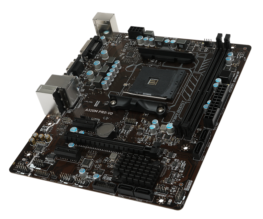 a320 pro vd motherboard resized4 AMD โชว์เครื่องพีซี และ AM4 ที่ใช้โปรเซสเซอร์ Ryzen™ ทรงประสิทธิภาพ