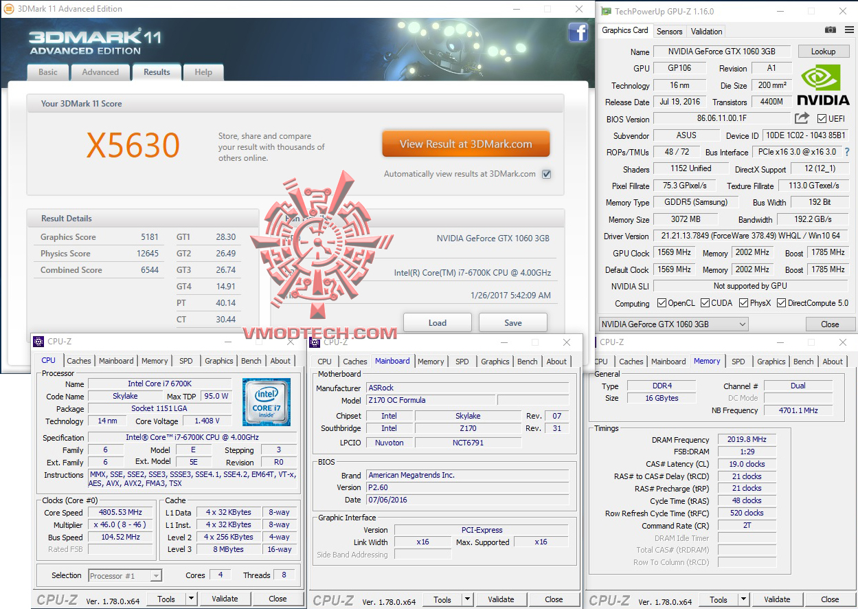11x 11x ASUS DUAL GTX1060 3G REVIEW