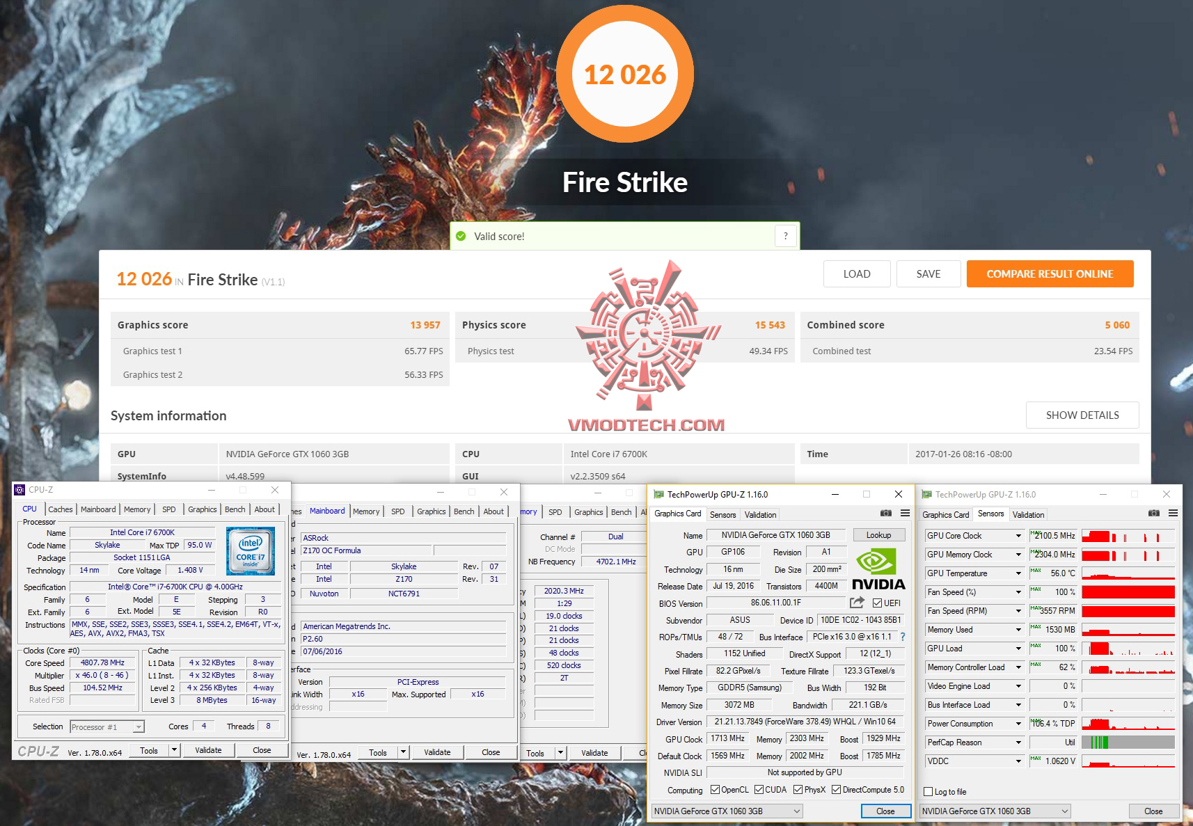 fire-oc fire oc ASUS DUAL GTX1060 3G REVIEW