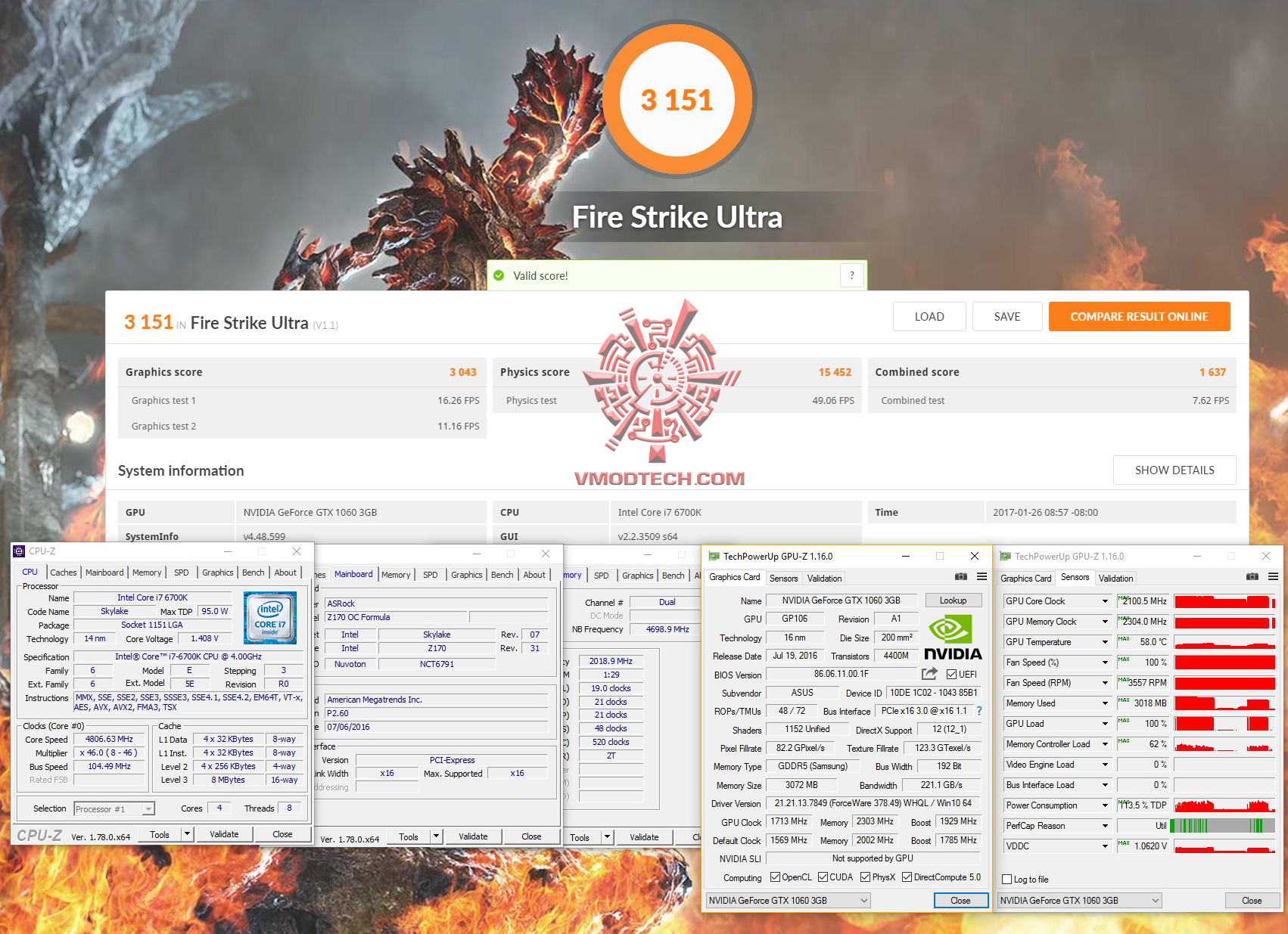 fire-u-oc fire u oc ASUS DUAL GTX1060 3G REVIEW