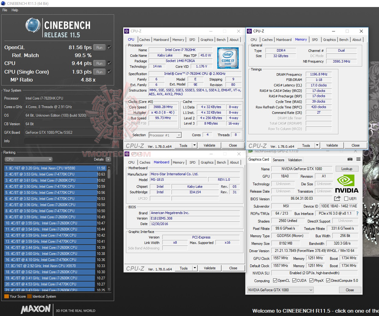 cine11 MSI GT83VR 7RF Titan SLI REVIEW