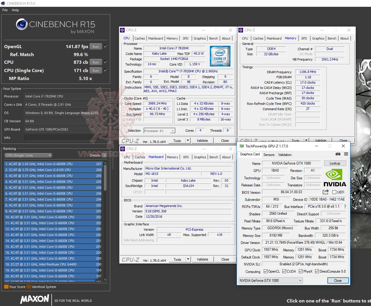 cine15 MSI GT83VR 7RF Titan SLI REVIEW