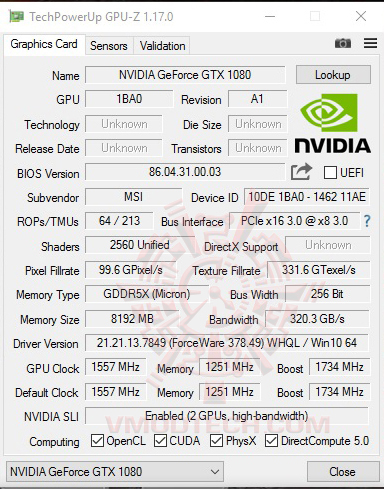 gpuz MSI GT83VR 7RF Titan SLI REVIEW