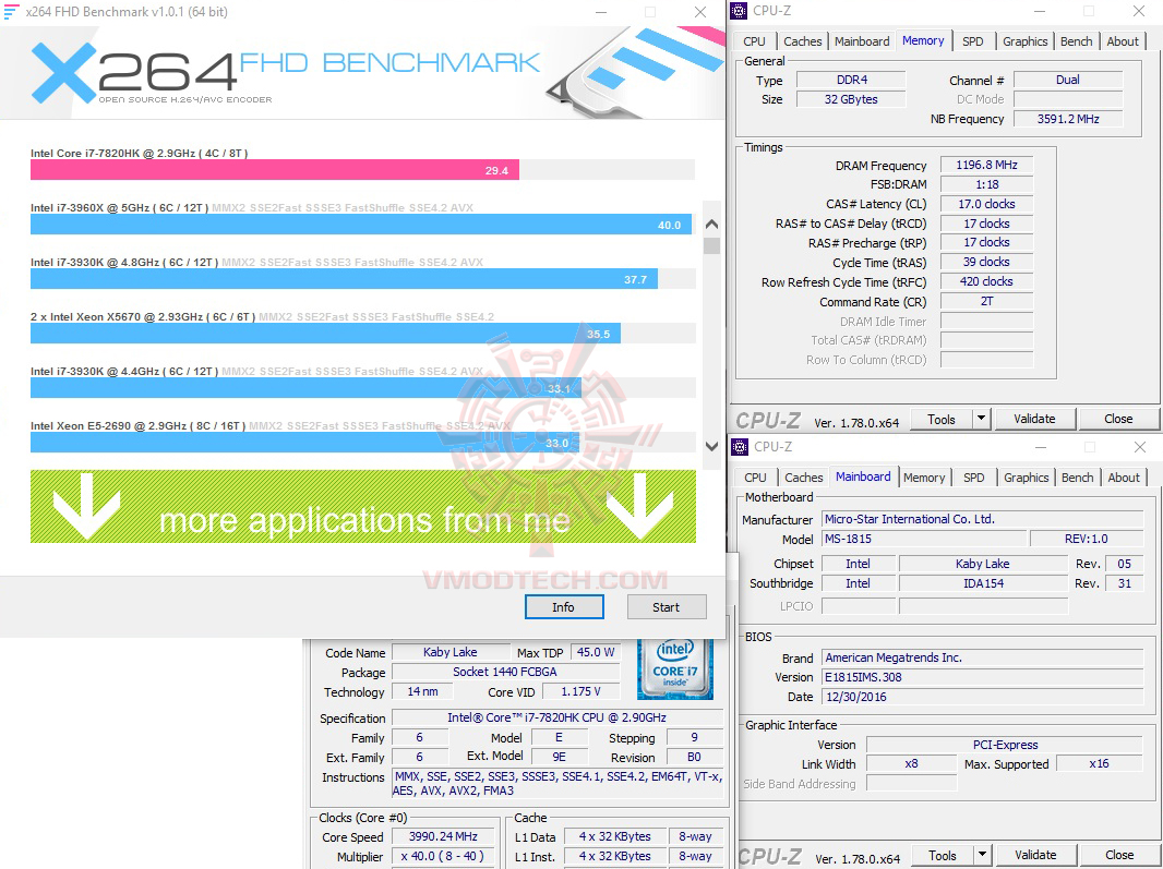 x264 MSI GT83VR 7RF Titan SLI REVIEW