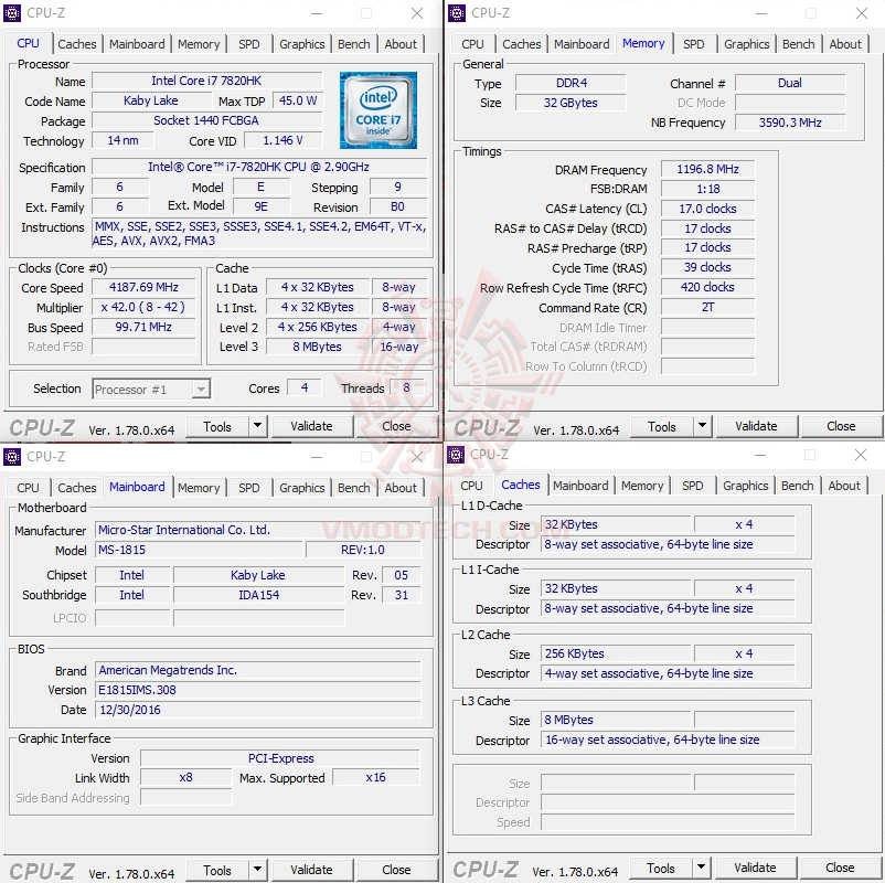 cpuid oc MSI GT83VR 7RF Titan SLI REVIEW