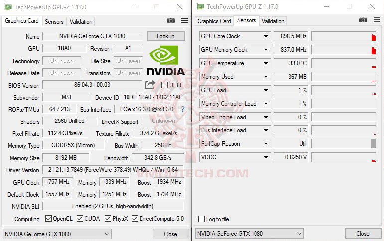 gpuz oc MSI GT83VR 7RF Titan SLI REVIEW