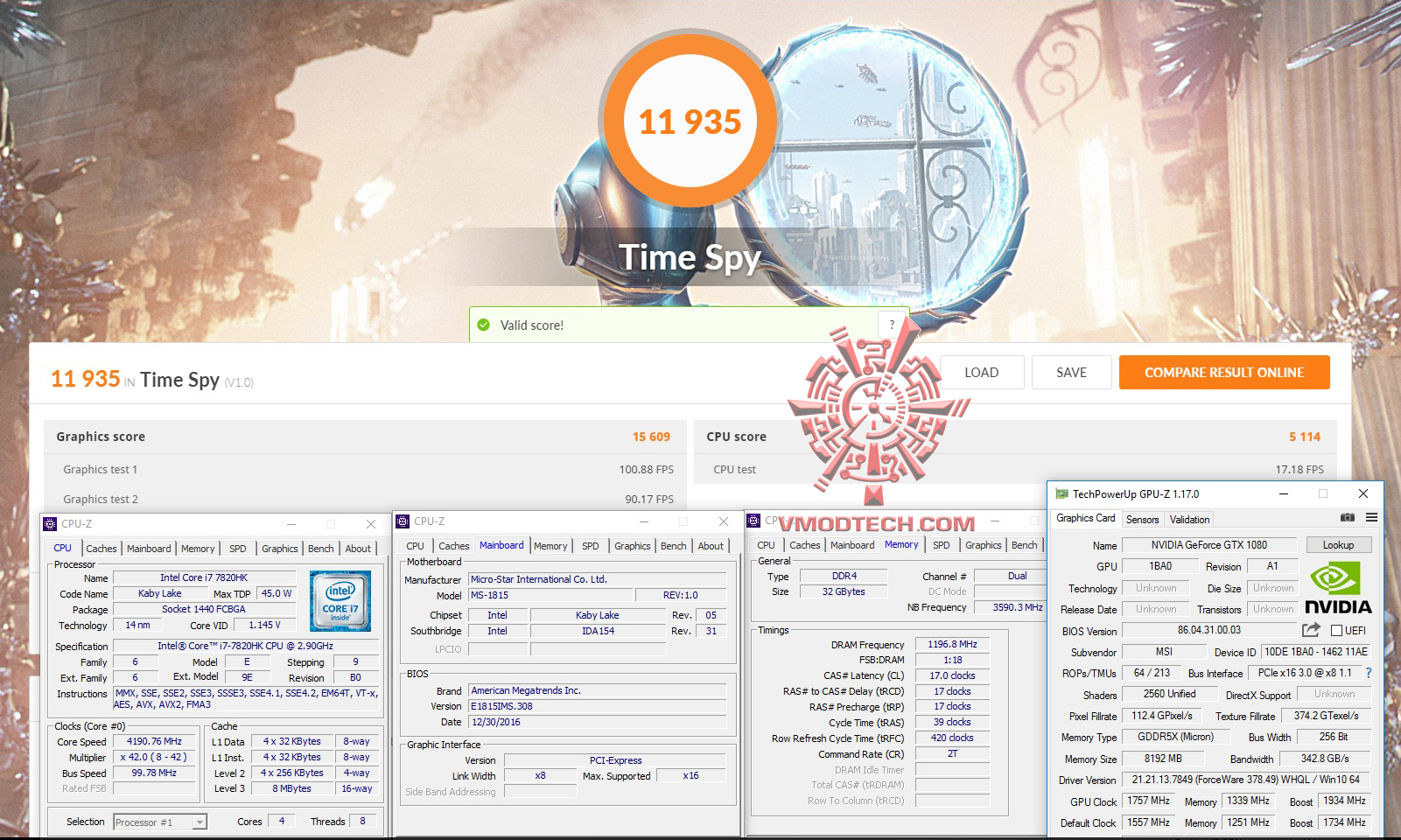 spy oc MSI GT83VR 7RF Titan SLI REVIEW
