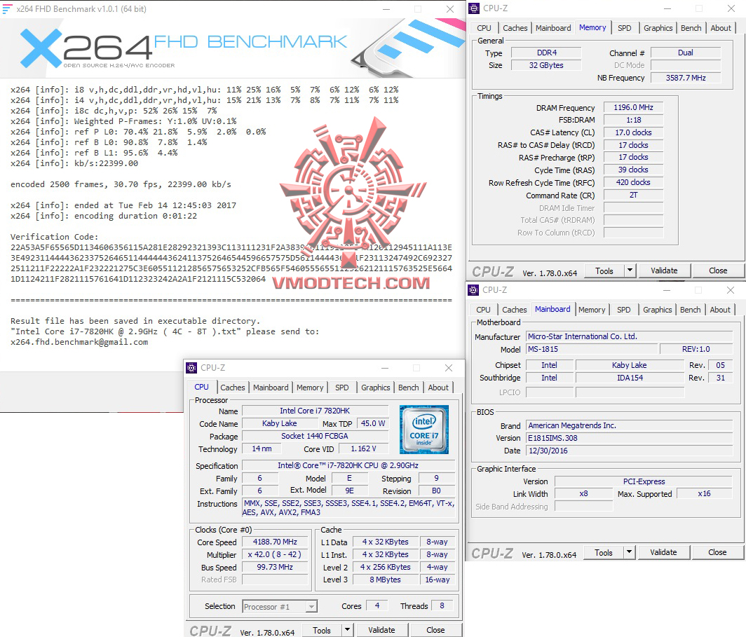x264 oc 1 MSI GT83VR 7RF Titan SLI REVIEW