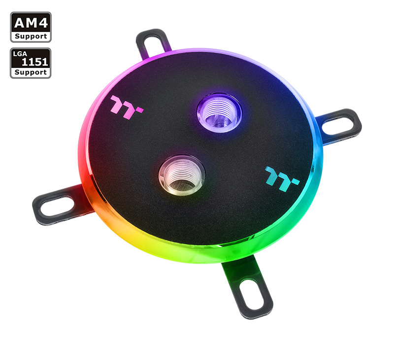 thermaltake pacific w4 rgb cpu water block Thermaltake เปิดตัวชุดระบายความร้อนทั้งชุดน้ำสำเร็จและชุดพัดลมรุ่นใหม่ล่าสุดรองรับซ๊อกเก็ต AM4 ซีพียู AMD’s Ryzen ใหม่ล่าสุดที่จะเปิดตัวเร็วๆนี้ 