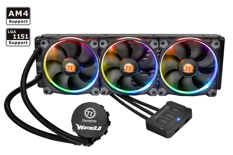 thermaltake water 3 0 riing rgb 360 Thermaltake เปิดตัวชุดระบายความร้อนทั้งชุดน้ำสำเร็จและชุดพัดลมรุ่นใหม่ล่าสุดรองรับซ๊อกเก็ต AM4 ซีพียู AMD’s Ryzen ใหม่ล่าสุดที่จะเปิดตัวเร็วๆนี้ 
