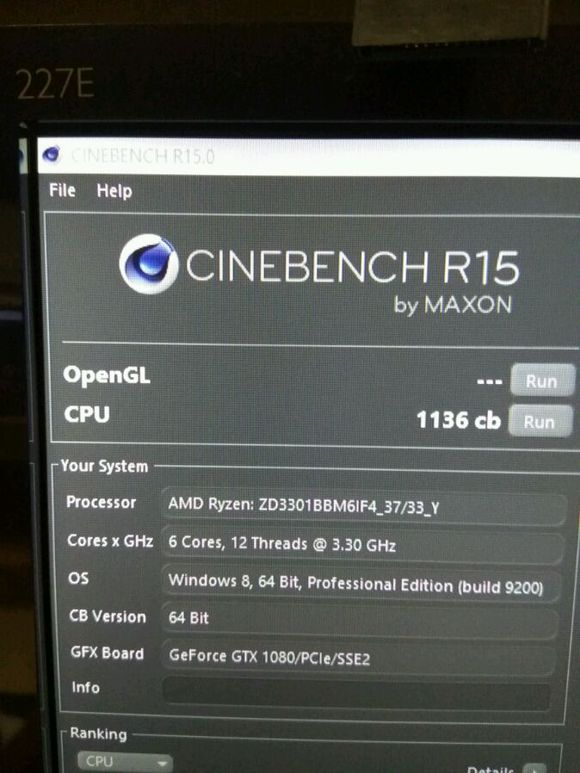 le19ukrh7ogy ผลหลุด AMD RYZEN R5 1600X โปรแกรม Cinebench R15 เรนเดอร์แรงแซง i7 6800K หน้าตาเฉย !!!