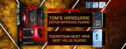 asrock-z270-gaming-k6-tweaktown-must-have asrock z270 gaming k6 tweaktown must have ASRock Fatal1ty Z270 Gaming K6 คว้ารางวัล MUST HAVE Best Value Award จาก TweakTown