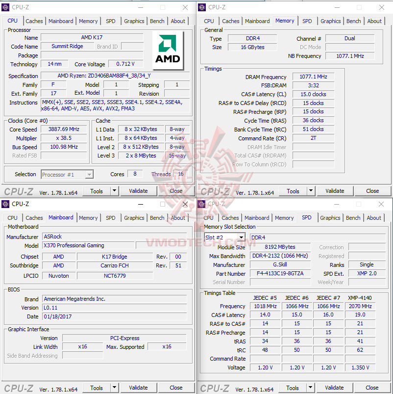 cpuid oc AMD RYZEN 7 1700X REVIEW 