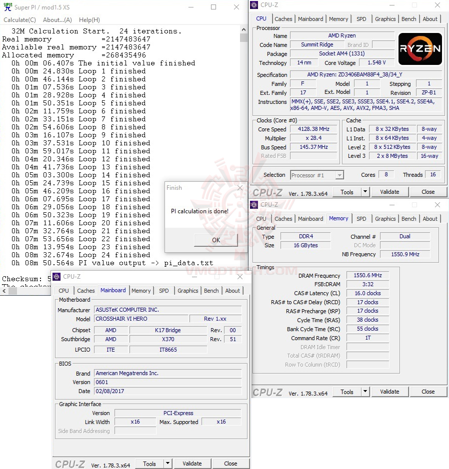 superpi32 41 ASUS ROG CROSSHAIR VI HERO REVIEW