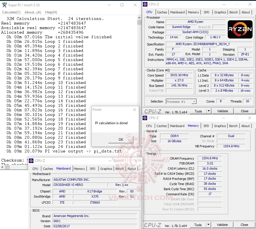 superpi32 ASUS ROG CROSSHAIR VI HERO REVIEW