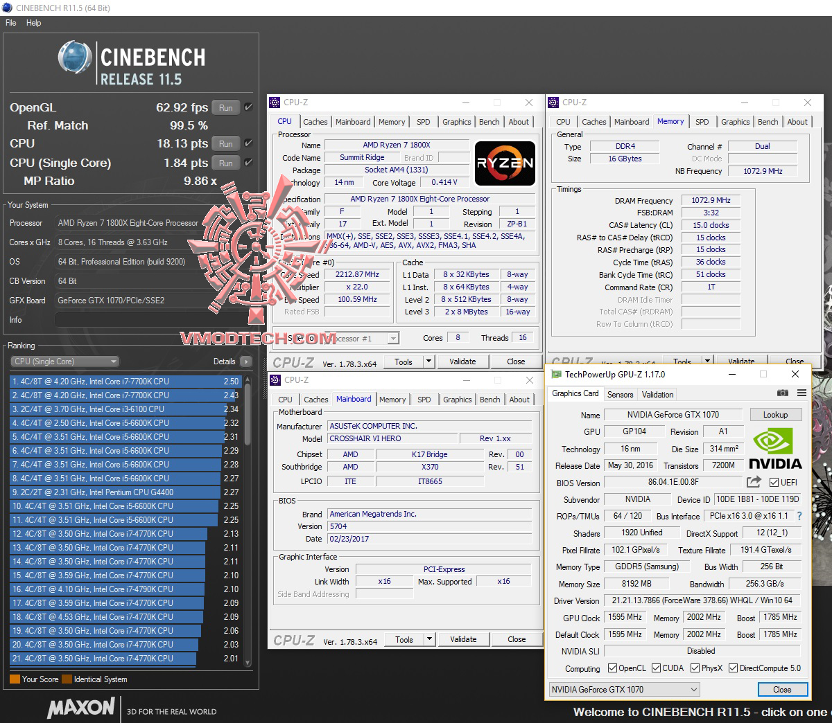 c11 c11 AMD RYZEN 7 1800X REVIEW