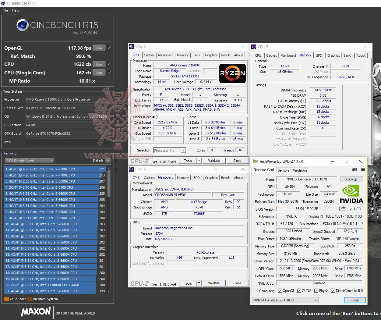 c15 c15 AMD RYZEN 7 1800X REVIEW