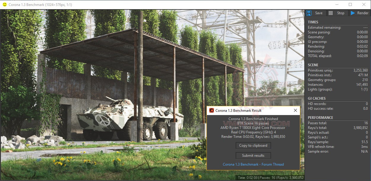corona-oc corona oc AMD RYZEN 7 1800X REVIEW