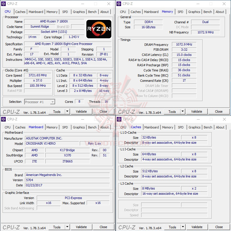 cpuid AMD RYZEN 7 1800X REVIEW 