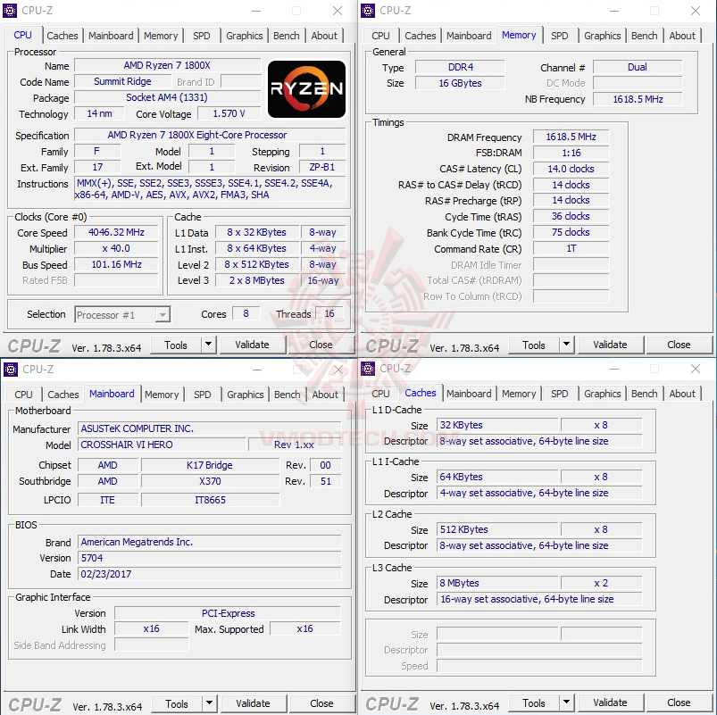cpuid2 AMD RYZEN 7 1800X REVIEW 