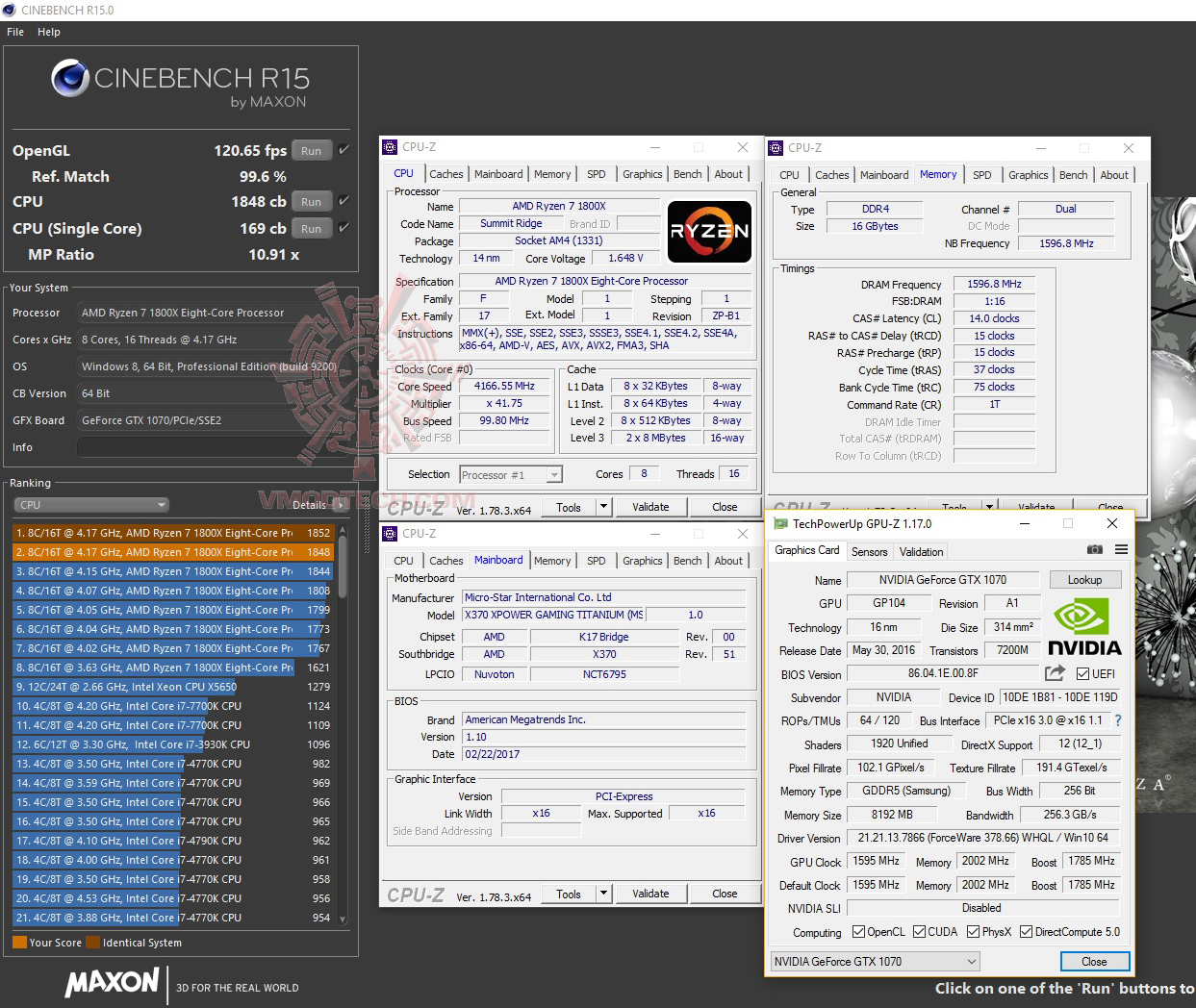 cine15 416 MSI X370 XPOWER GAMING TITANIUM REVIEW 