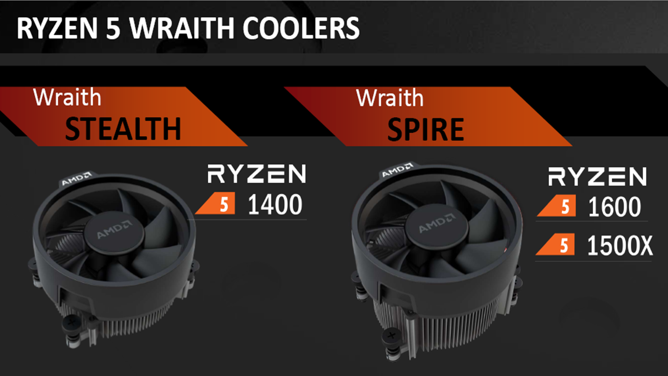 ryzen 5 wraith coolers AMD Ryzen 5 พลังที่ขับเคลื่อนประสิทธิภาพให้กับเดสก์ท็อปพีซี พร้อมวางจำหน่ายทั่วโลกวันที่ 11 เมษายนนี้